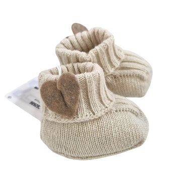 Scarpine neonati in tricot cuore