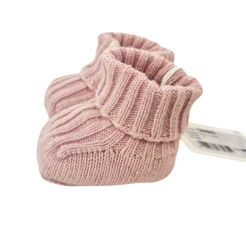 Scarpine neonata in lana e cashmere tricot