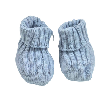 Scarpine neonato in lana e cashmere tricot
