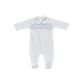Tutina neonato in jersey con ricamo punto smock