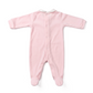 Tutina Rosa in ciniglia ricamo punto smock