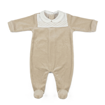 Tutina neonati con colletto punto smock