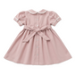 Abito Bimba in velluto ricamo punto smock