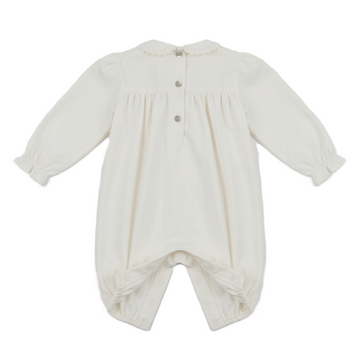 Pagliaccetto in velluto raso punto smock
