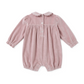 Pagliaccetto in velluto Rosa raso punto smock