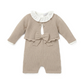 Completo salopette + body + cardigan lana