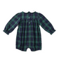 Pagliaccetto in Tartan Verde punto smock