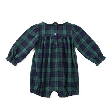 Pagliaccetto in Tartan Verde punto smock
