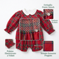 Pagliaccetto in Tartan Rosso punto smock