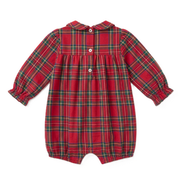 Pagliaccetto in Tartan Rosso punto smock