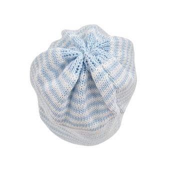 Cappellino neonato a righe in filo cotone
