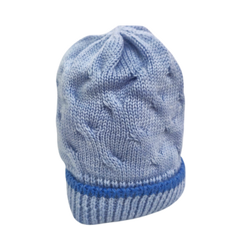 Cappellino pura lana neonato intrecciato
