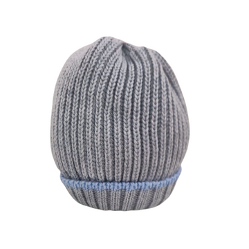 Cappellino neonato in lana merino con coste