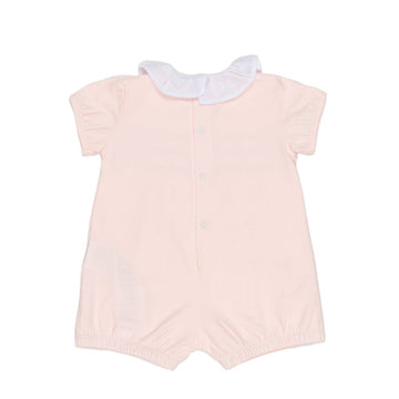 Pagliaccetto neonata con ricaamo punto smock