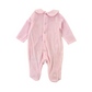 Tutina neonata ricamo punto smock in ciniglia