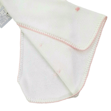 Copertina in filo cotone con fiocchetto
