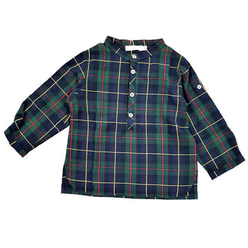 Camicia serafina bimbo in cotone scozzese