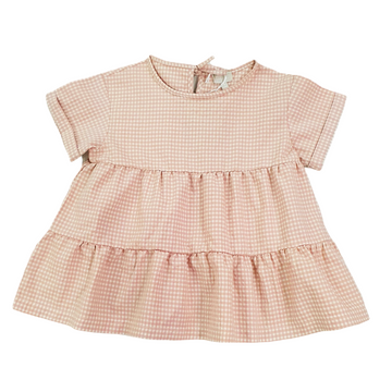 Camicia bimba in Seersucker a quadretti Lalalù