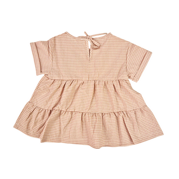 Camicia bimba in Seersucker a quadretti Lalalù