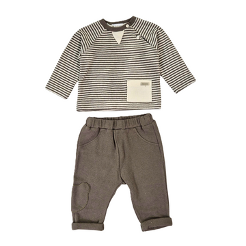 Maglia + pantalone neonato a righe