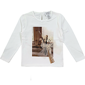 T-shirt bimba jersey stampa pennelli