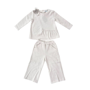 Completo bambina in maglia cannetè