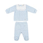 Completo ciniglia neonato colletto bavetta