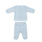 Completo ciniglia neonato colletto bavetta