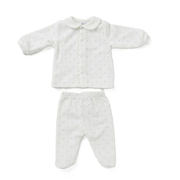 Completo neonato ciniglia stampa