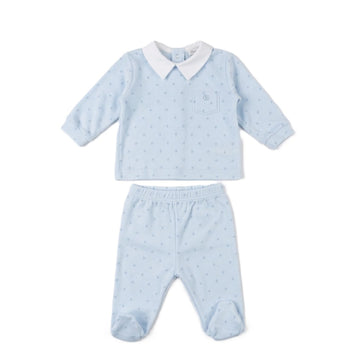 Completo neonato ciniglia stampa
