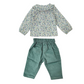 Completo neonata camicia + pantalone a costine