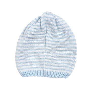 Cappellino neonato a righe in filo cotone