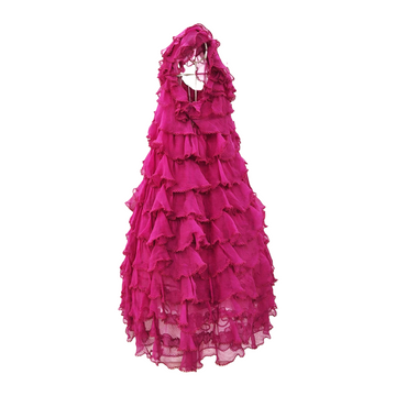 Abito Bimba Chiffon con balze e rouches