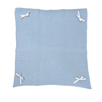 Copertina in filo cotone neonato con fiocchetti