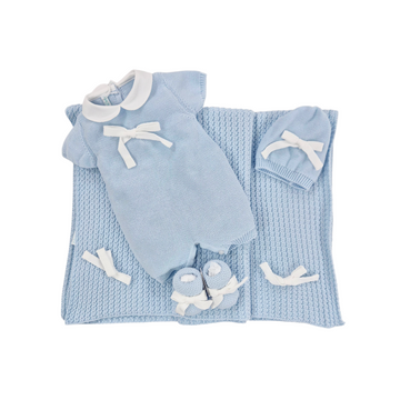 Set uscita clinica filo cotone con fiocchetti