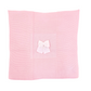 Copertina in filo cotone con fiocco (rosa)