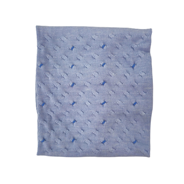 Copertina neonato in lana con intreccio