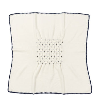 Set Nascita neonato lana punto smock Blù