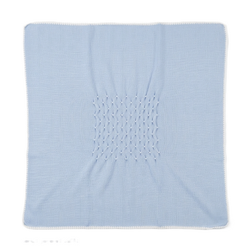 Set Nascita neonato in lana punto smock