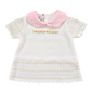 Completo Vestina neonata filo cotone roselline