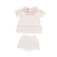 Completo Vestina neonata filo cotone roselline