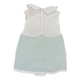 Tutina in filo cotone con ricamo fiori verde