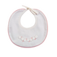 Bavetta in cotone neonata ricamo fiori