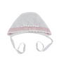 Cappello cuffia filo cotone ricamo fiori