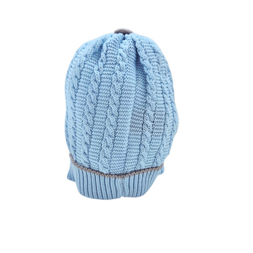 Cappellino in filo cotone con trecce