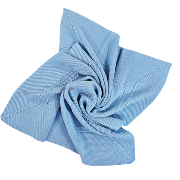Set nascita filo cotone con treccia e fiocchetto