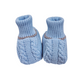 Set nascita filo cotone con treccia e fiocchetto