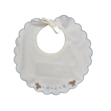 Bavetta in cotone con ricamo fiocchetti