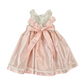 Abito in filo cotone e shantung seta + cardigan