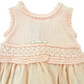 Abito neonata in filo cotone e organza
